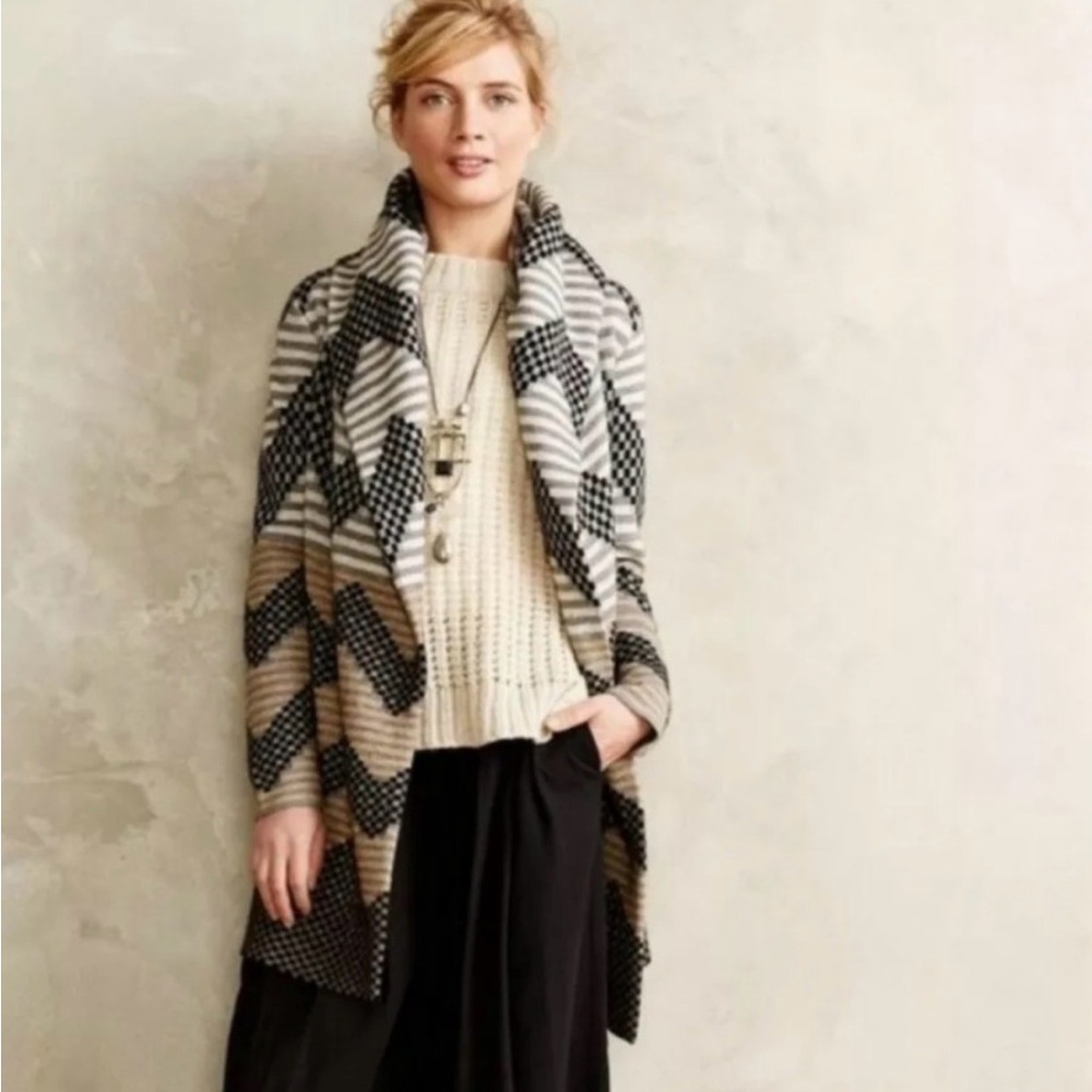 Anthropologie Field Flower Sweater coat